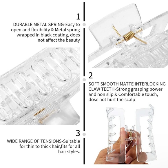 NEW Clear Claw Clips - Picture 9 of 9